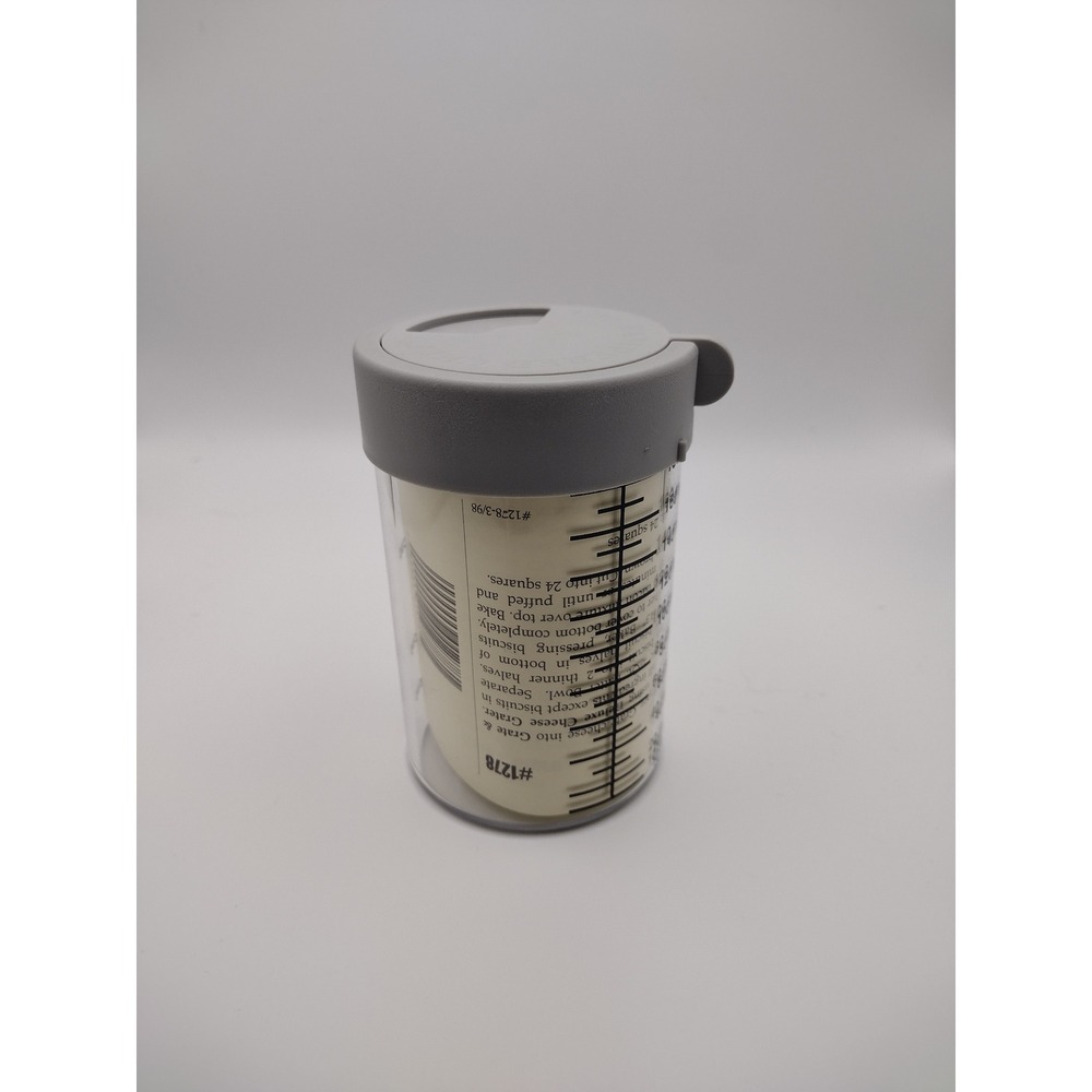 The Pampered Chef Grate & Store 1278 Clear‎ Measuring Container with Gray Lid